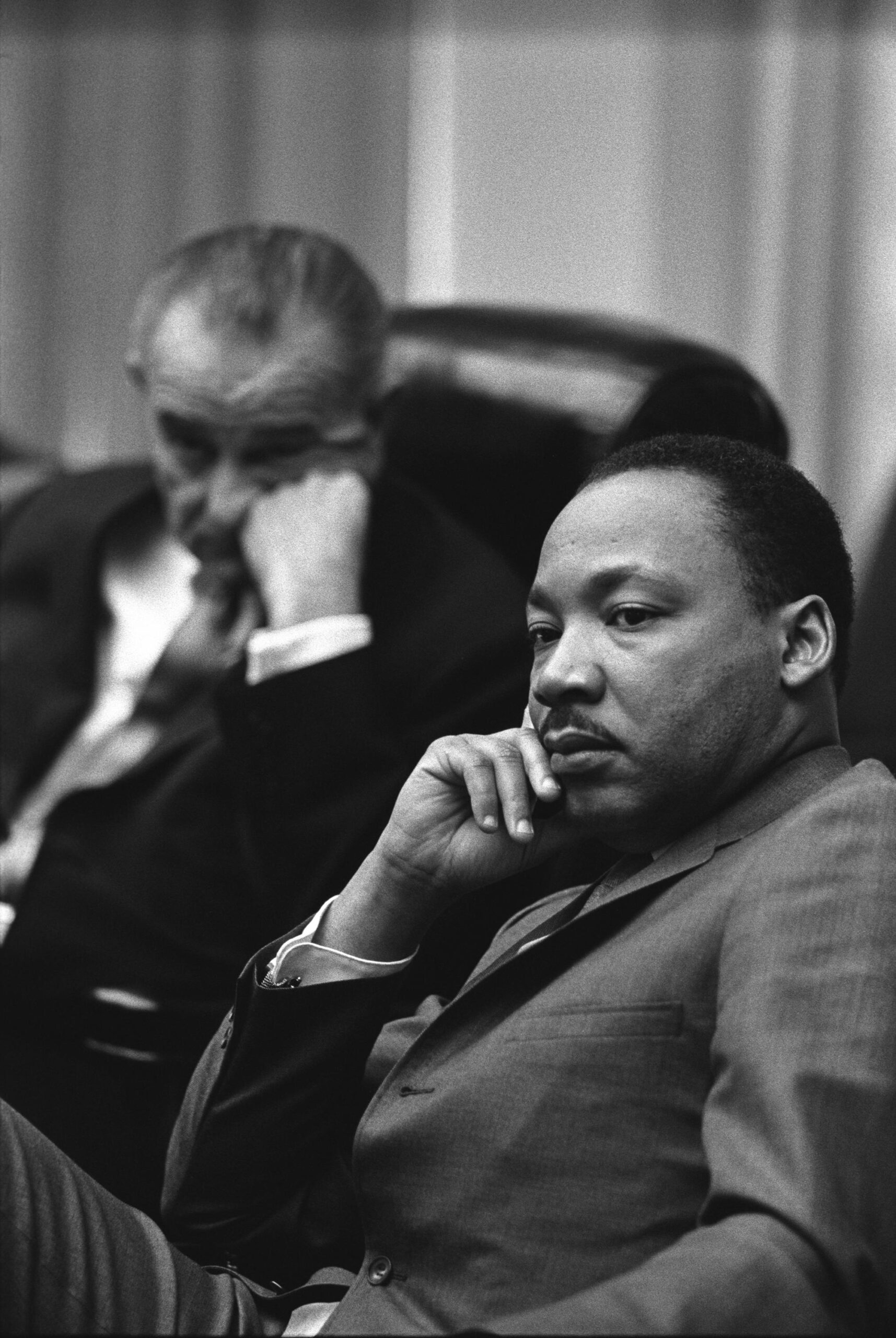Martin Luther King, Jr. and President Lyndon B. Johnson meeting at the White House.